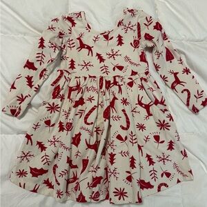 Hanna Anderson Red and White Holiday Dress